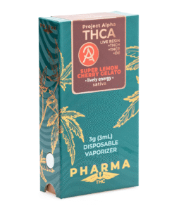 PharmaTHC Project Alpha THCA Live Resin Disposable – Super Lemon Cherry Gelato (3 gram)