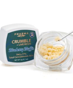 PharmaTHC THCa Live Resin Crumble – Blueberry Muffin (2 grams)