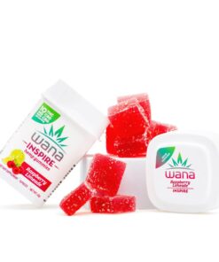 Wana Inspire Gummies – Raspberry Limeade (300 mg Total Cannabinoids)